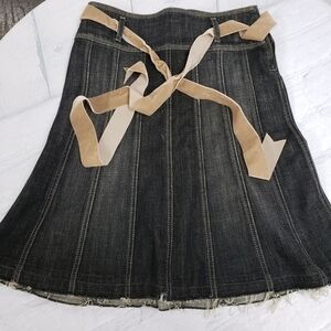 7 For All Mankind Denim Gored Skirt 7FAM VGUC 26